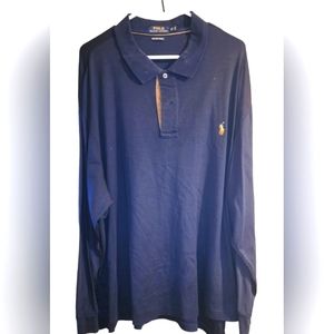 Ralph Lauren men's long sleeve polo navy blue size XXXL